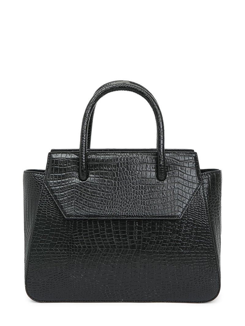 KLEIO Vegan Leather Handbag for Women & Girls - Croco Embossed Design - Image 3